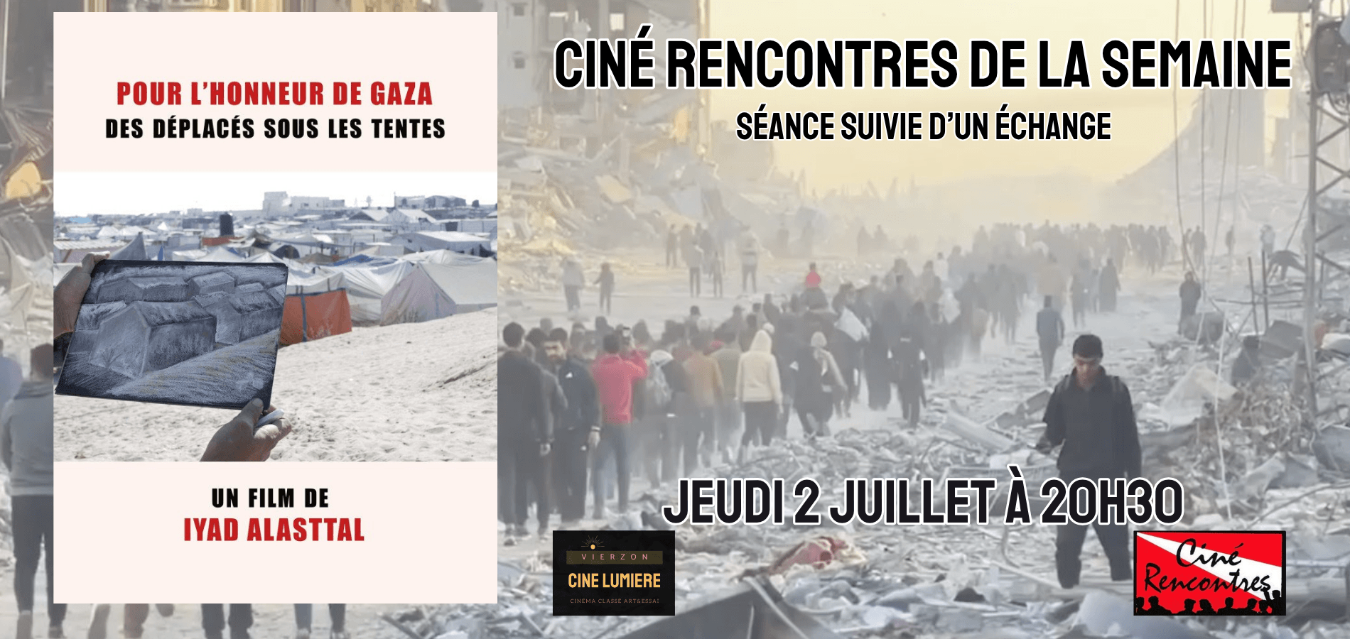 actualité POUR L'HONNEUR DE GAZA CINE RENC
